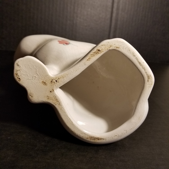 Vtg White Porcelain Handpainted Cat Figurine - Picture 5 of 6